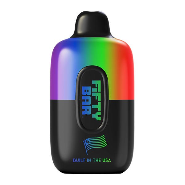 A stylised image of a happy vaper enjoying a sour apple vape juice device outdoors, with a scenic Australian background