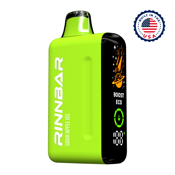 sour apple vape juice RINNBAR 50000 disposable device